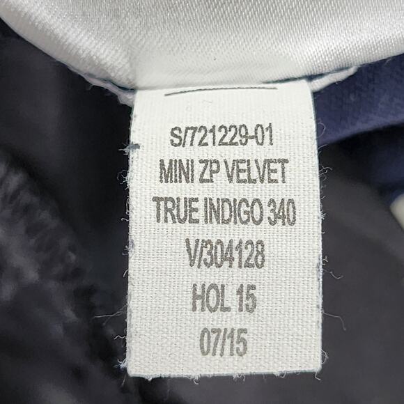 Gap Skirt Womens 2 Blue True Indigo Velvet Mini A-Line Pockets Back Zip Preppy - Picture 5 of 8